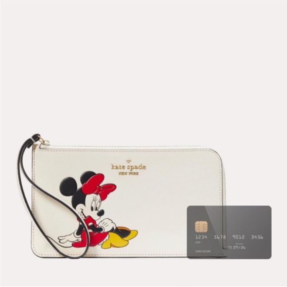 NWT Kate Spade White Minnie Mouse Wristlet - Picture 2 of 3